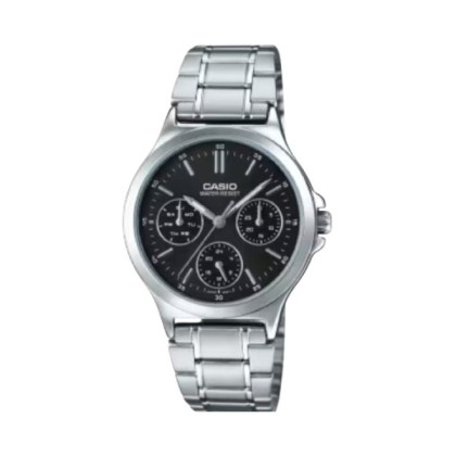Casio General LTP-V300D-1A Silver Stainless Steel Band Women Watch